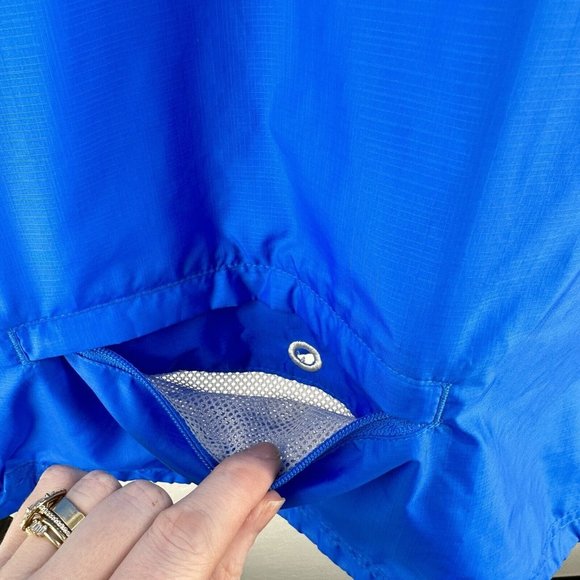 Nike Windbreaker Quarter Zip Pull Over Light Jacket Mens Size M Blue‎ Gray - Picture 4 of 14